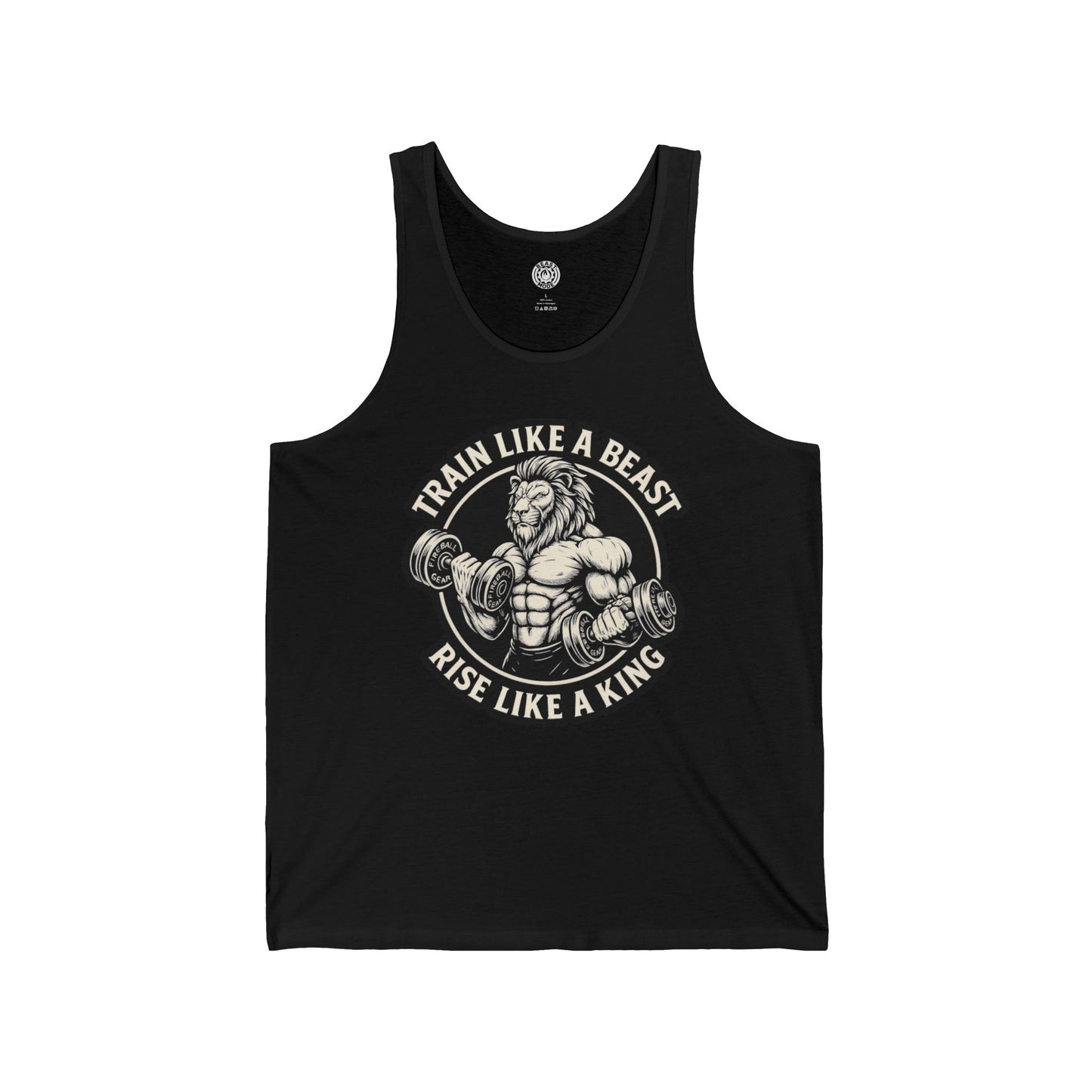 Beast Mode Series - Train Like a Beast, Rise Like a King - Unisex Jersey Tank Top