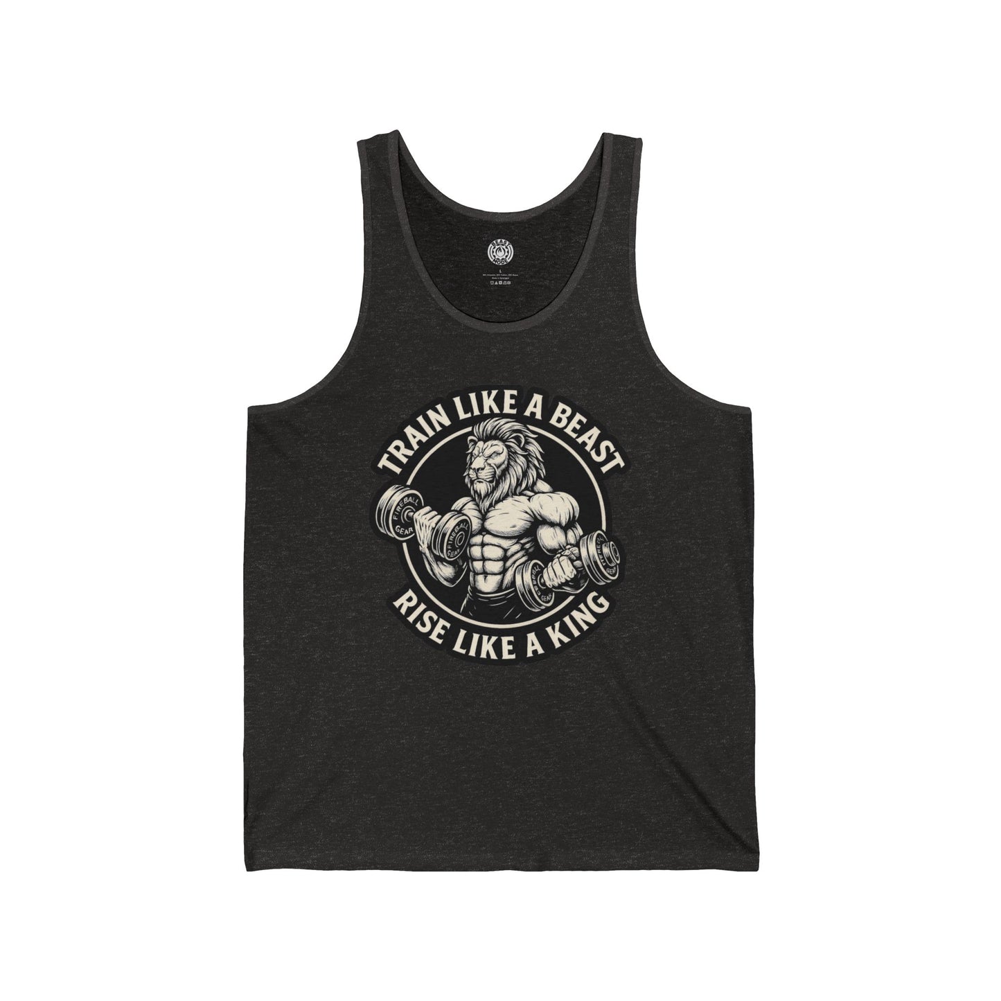 Beast Mode Series - Train Like a Beast, Rise Like a King - Unisex Jersey Tank Top