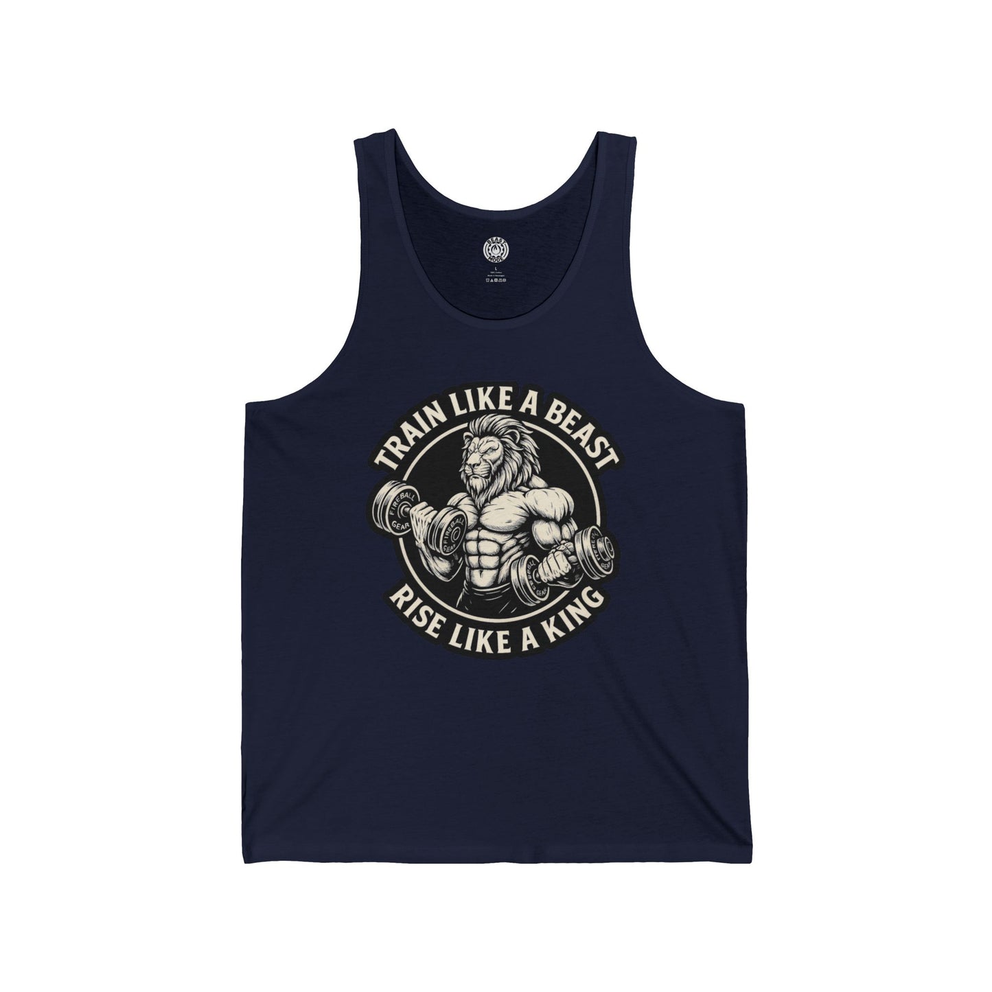 Beast Mode Series - Train Like a Beast, Rise Like a King - Unisex Jersey Tank Top