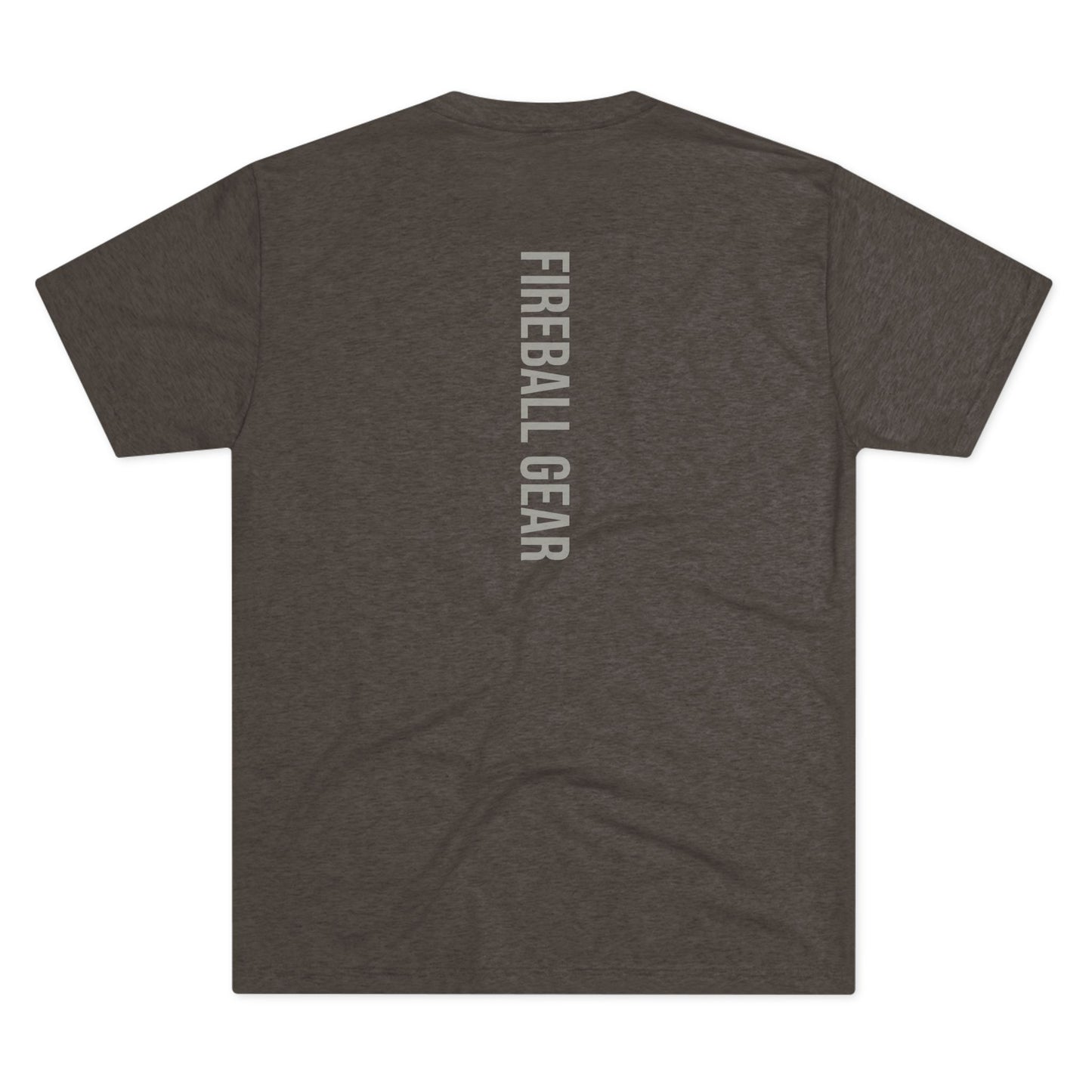Fireball Gear - Flame & Gear - Gray & White - Triblend T-shirt