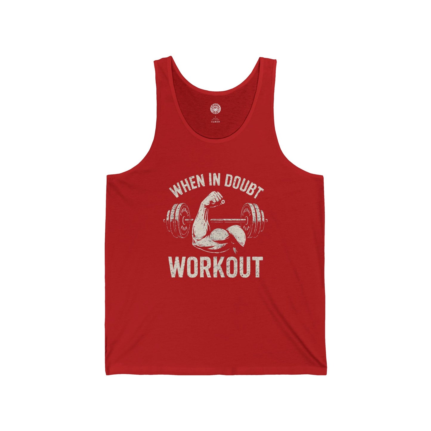 When in Doubt, Workout - Jersey Fitness Tank Top