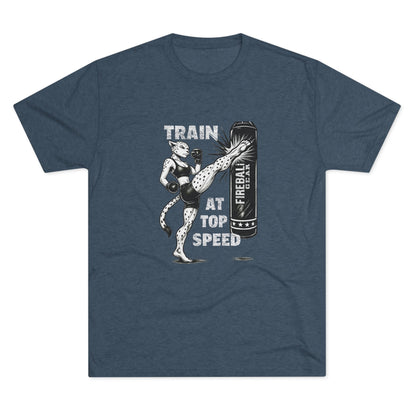 Beast Mode Series - Train at Top Speed Female - Fitness Triblend T-shirt