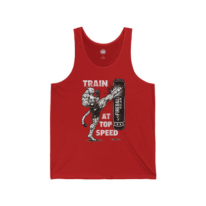 Beast Mode Series - Train at Top Speed - Unisex Jersey Tank Top