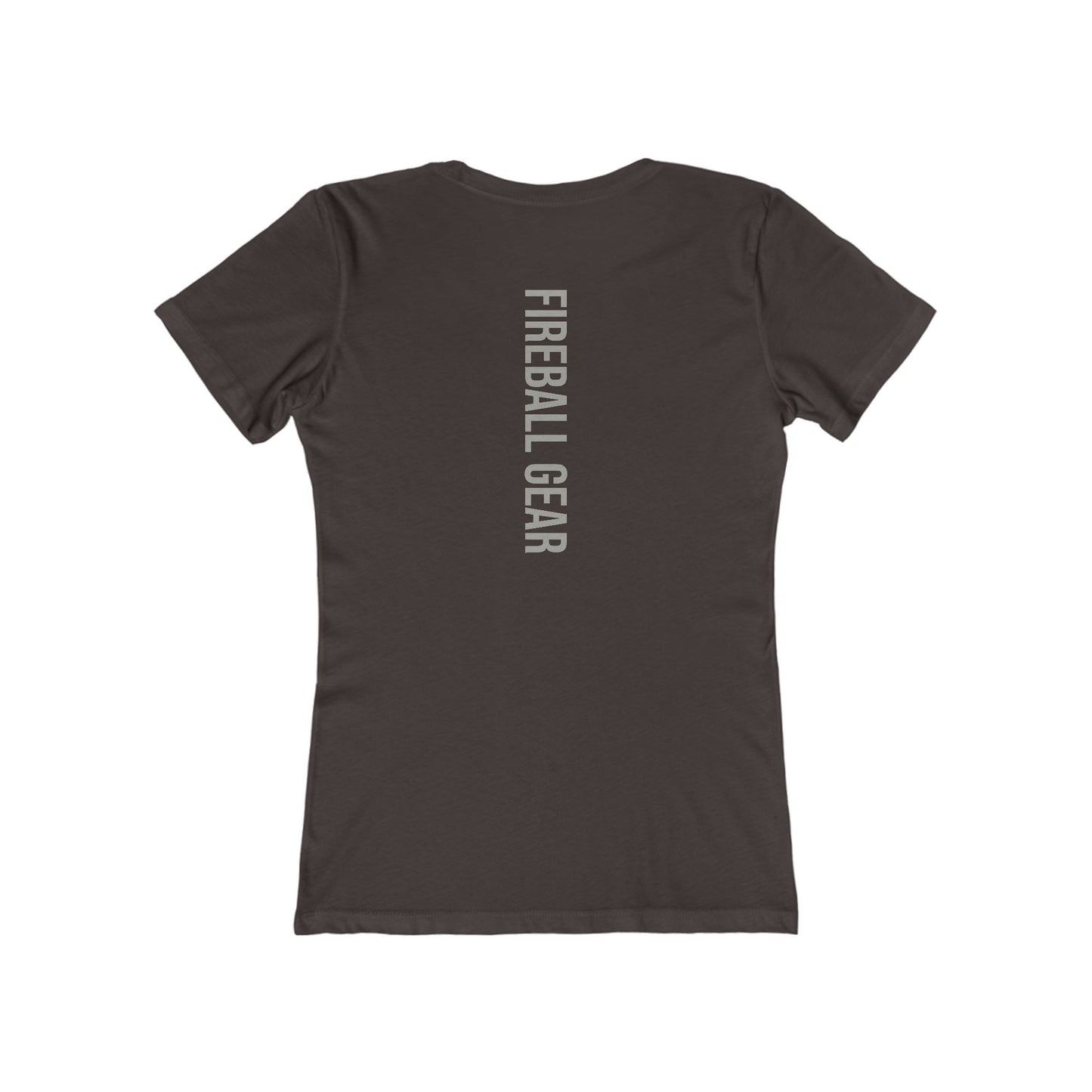 Fireball Gear - Flame & Gear - Gray & White - Women's Slim Fit - Fitness T-shirt