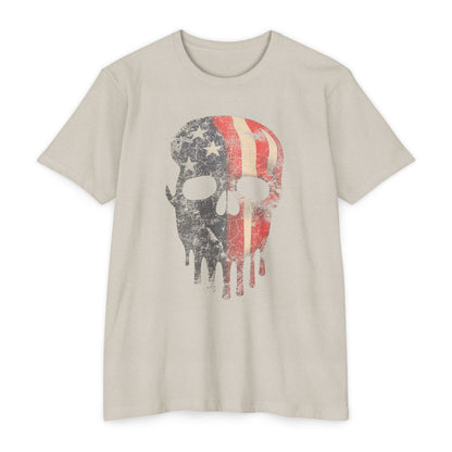 Painted Patriotic Skull - T-shirt