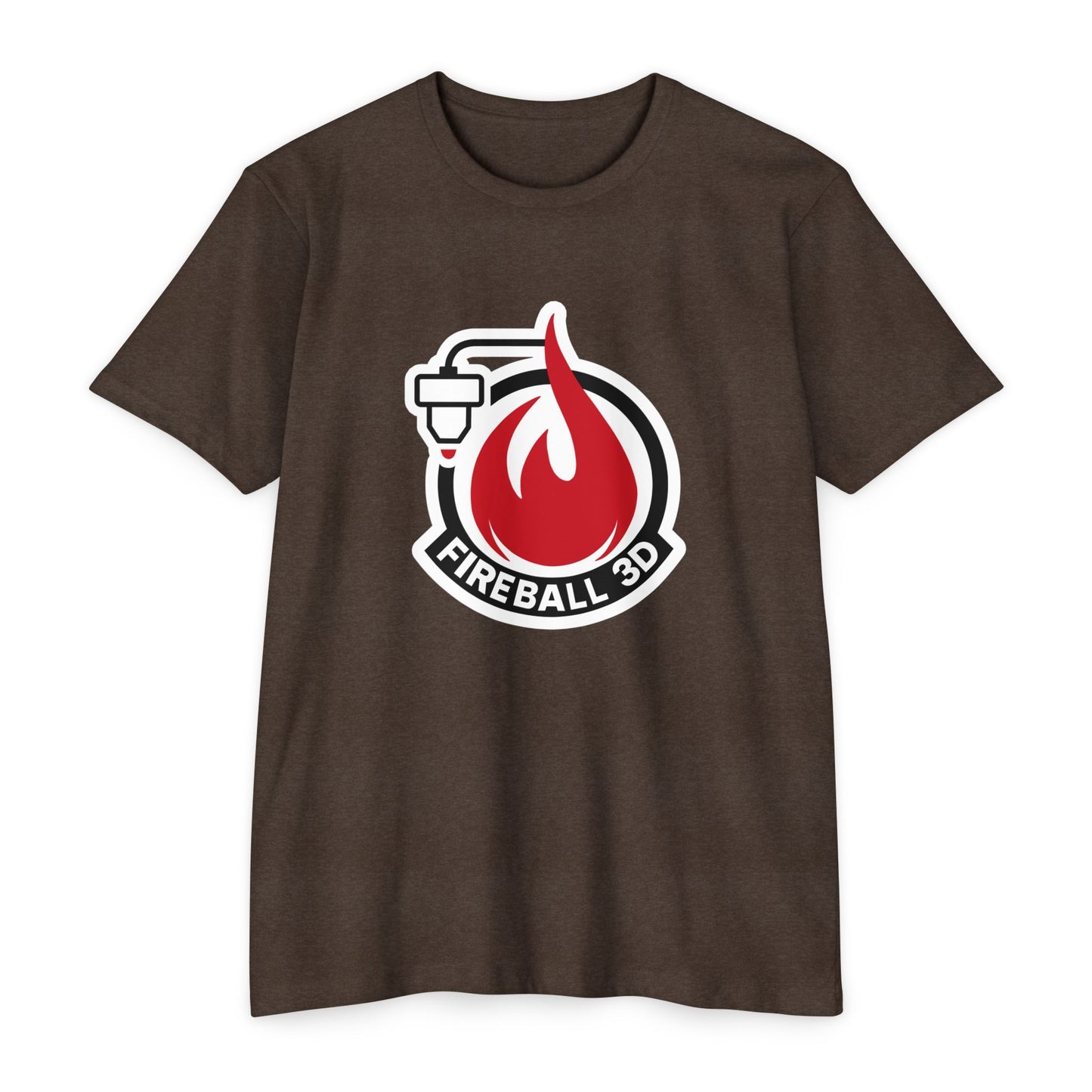 Fireball 3D Logo T-Shirt – Maker | 3D Printing Tee – Premium CVC – Fireball Gear