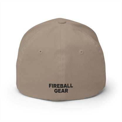 Fireball 3D - Brand Logo - Red & White - Light Colors - FlexFit Cap