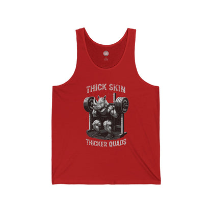 Beast Mode Series - Thick Skin, Thicker Quads - Unisex Jersey Tank Top