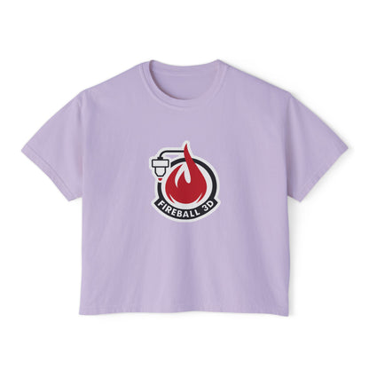 Fireball 3D Logo - Women’s Boxy T-shirt