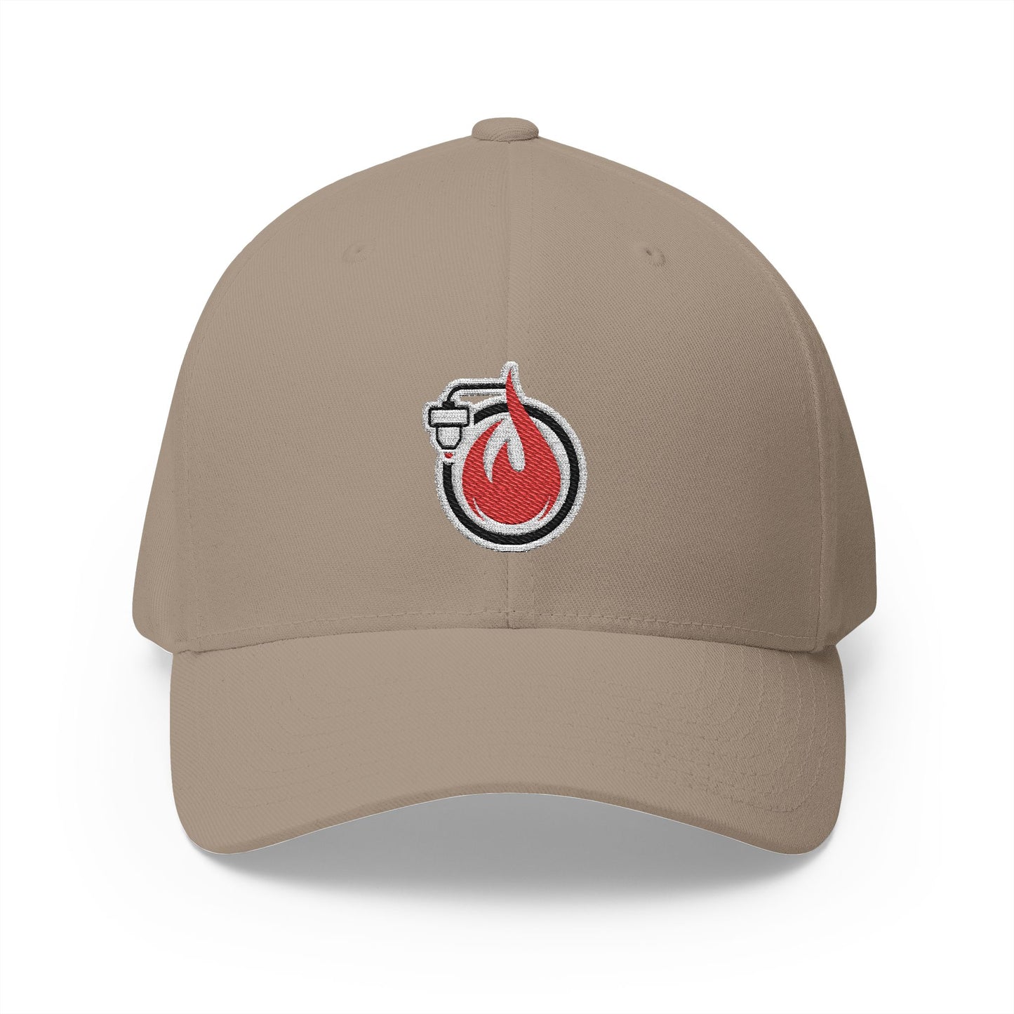 Fireball 3D - Brand Logo - Red & White - Light Colors - FlexFit Cap