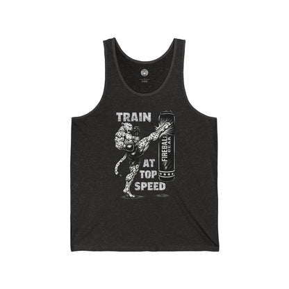 Beast Mode Series - Train at Top Speed - Unisex Jersey Tank Top