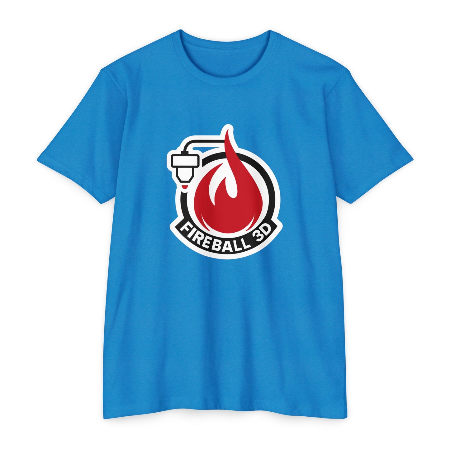 Fireball 3D Logo T-Shirt – Maker | 3D Printing Tee – Premium CVC – Fireball Gear