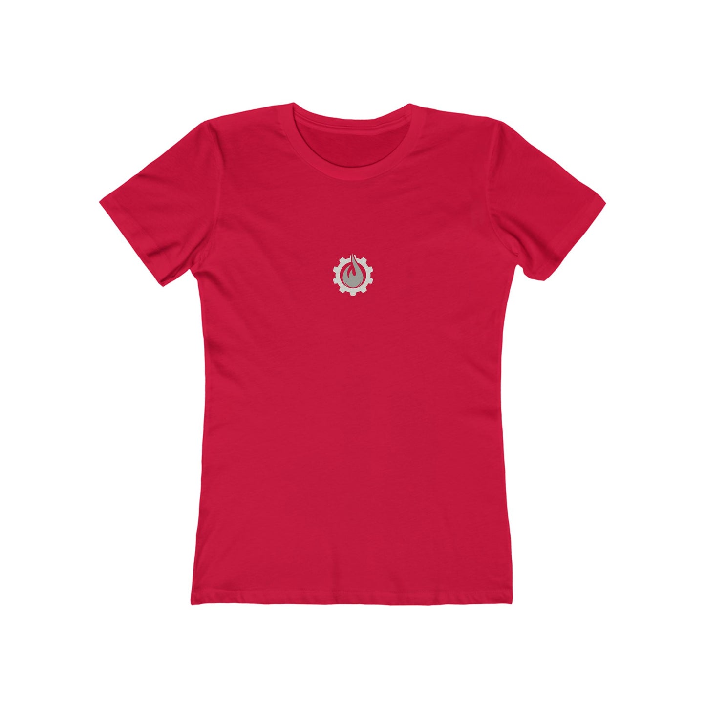 Fireball Gear - Flame & Gear - Gray & White - Women's Slim Fit - Fitness T-shirt