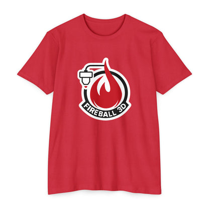 Fireball 3D Logo T-Shirt – Maker | 3D Printing Tee – Premium CVC – Fireball Gear