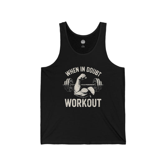 When in Doubt, Workout - Jersey Fitness Tank Top
